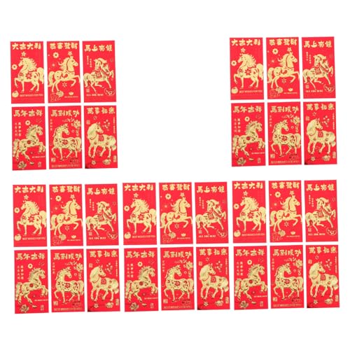 ARTSEWPLY 30 Stück Rote Umschläge Jahr Des Pferdes Präge Design Glücksgeldumschläge für Frühjahrsfest Chinesisches Neujahr Traditionelle Lunar Year Hong Bao Verpackung ARTSEWPLY 30 Stück Rote Umschläge Jahr Des Pferdes Präge Design Glücksgeldumschläge für Frühjahrsfest Chinesisches Neujahr Traditionelle Lunar Year Hong Bao Verpackung von ARTSEWPLY