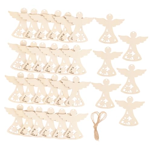 ARTSEWPLY 30 Stück Teiliges DIY Holz Engel Formen aus Naturbelassenem Holz Glatte Kanten Unvollendete Holzscheiben zum Basteln und Bemalen Sichere Holzfiguren für Kinderhandwerk und ARTSEWPLY 30 Stück Teiliges DIY Holz Engel Formen aus Naturbelassenem Holz Glatte Kanten Unvollendete Holzscheiben zum Basteln und Bemalen Sichere Holzfiguren für Kinderhandwerk und von ARTSEWPLY