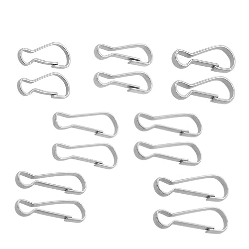 ARTSEWPLY 30 Stück Teiliges Edelstahl Karabinerhaken mit Federclip Robuster Snap Hook für Schlüsselanhänger DIY Basteln Multifunktional für Rucksäcke Taschen Wasserflaschen und von ARTSEWPLY
