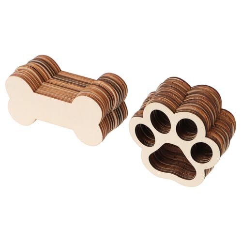 ARTSEWPLY 30 Stück Teiliges Holz-hundeknochen und Pfoten DIY Bastelornamente aus Nachhaltigem Holz Ungefertigte Gravur-hundemarken Blanko Holzanhänger für Party Geschenkdekoration ARTSEWPLY 30 Stück Teiliges Holz-hundeknochen und Pfoten DIY Bastelornamente aus Nachhaltigem Holz Ungefertigte Gravur-hundemarken Blanko Holzanhänger für Party Geschenkdekoration von ARTSEWPLY