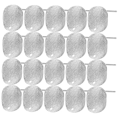 ARTSEWPLY 30 Stück Teiliges Ohrstecker Hochwertiger Legierung mit Bohrung Mattierte Runde DIY Ohrring basen für Schmuckherstellung Langlebig Geeignet für Harz und Edelstein einlagen von ARTSEWPLY