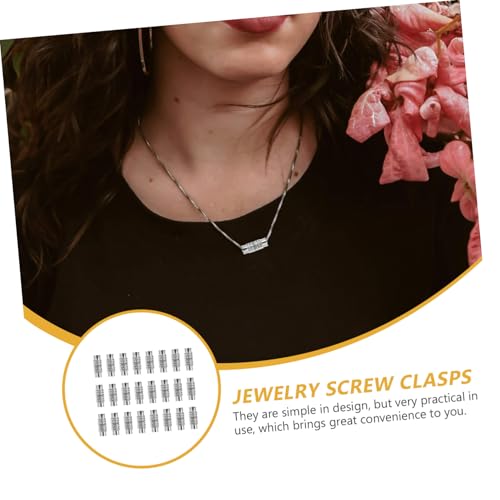 ARTSEWPLY 30 Stück Teiliges Schraubverschluss Schmuck DIY Nickel Cord Endkappen Armband Halskettenverschluss Leicht und Kompakt für Reparatur und Schmuckherstellung von ARTSEWPLY