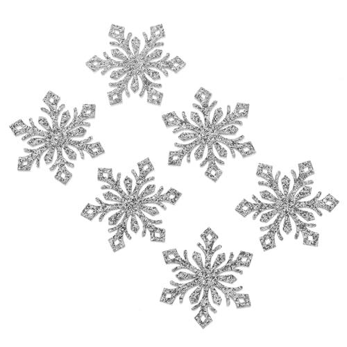 ARTSEWPLY 30Stücke DIY Schneeflocken Haarschmuck Zubehör Teiliges für Einzigartige Haarnadeln und Dekorationen für Winterfeiern und Kreative Bastelprojekte von ARTSEWPLY