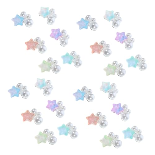 ARTSEWPLY 30Stücke Nagelanhänger Perlen Sternform für Maniküre Dekorationen Edelsteine Nail Art für Partys und Besondere Anlässe von ARTSEWPLY