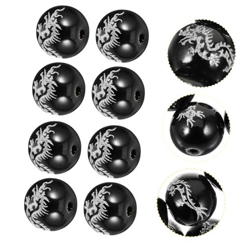 ARTSEWPLY 39 Stück Teiliges Agat Perlen mit Drachenmuster Bunte DIY Schmuckperlen Langlebige Spacer Perlen für Armbänder Halsketten Bastelarbeiten von ARTSEWPLY