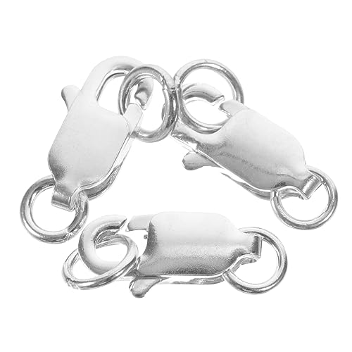 ARTSEWPLY 3Stücke Teiliges Sterling Schmuckverschluss für Armbänder und DIY Ringe Langlebiger Hummerverschluss Quadratische Verbindungselemente für Handgemachte von ARTSEWPLY