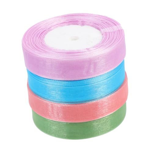 ARTSEWPLY 4 Rollen Geschenkband Schleifenband Breit in Blau Grün Lila Strapazierfähiges Organza Dekoband für DIY Basteln Geschenkverpackung Blumensträuße Partydeko Handgefertigte Schleifen ARTSEWPLY 4 Rollen Geschenkband Schleifenband Breit in Blau Grün Lila Strapazierfähiges Organza Dekoband für DIY Basteln Geschenkverpackung Blumensträuße Partydeko Handgefertigte Schleifen von ARTSEWPLY