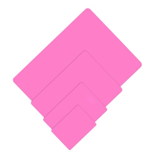 ARTSEWPLY 4 STÜCKE Silikonmatte Teiliges in Rosa Rutschfeste Hitzebeständige Silikonplatte für Epoxidharz Basteln Schmuckherstellung DIY Handwerk Vielseitige Tischunterlage zum Schutz von ARTSEWPLY