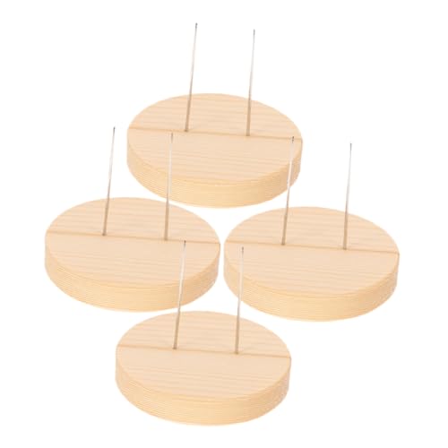 ARTSEWPLY 4 Stück Holzsockel Puppenständer mit Stabilem Basisdesign Sicherer Halter für DIY Filz Häkelpuppen Charmante Aufbewahrungslösung für Puppen display und Kreative Dekoration von ARTSEWPLY