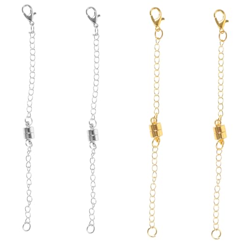 ARTSEWPLY 4 Stück Magnetische Kettenverlängerung aus Langlebigem Karabinerverschluss Vielseitig für Halsketten und Armbänder für DIY Schmuckgestaltung ARTSEWPLY 4 Stück Magnetische Kettenverlängerung aus Langlebigem Karabinerverschluss Vielseitig für Halsketten und Armbänder für DIY Schmuckgestaltung von ARTSEWPLY