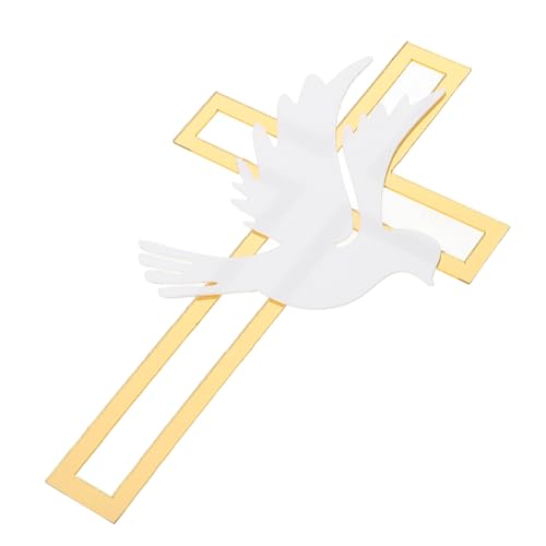 ARTSEWPLY 4 Stück Teiliges Kreuz Cake Topper aus Acryl mit Taubenmotiv Goldener Sockel Multifunktionale Torten Babyparty Deko für Taufe Geburtstag Feierlichkeiten Festliche Kuchendekoration ARTSEWPLY 4 Stück Teiliges Kreuz Cake Topper aus Acryl mit Taubenmotiv Goldener Sockel Multifunktionale Torten Babyparty Deko für Taufe Geburtstag Feierlichkeiten Festliche Kuchendekoration von ARTSEWPLY