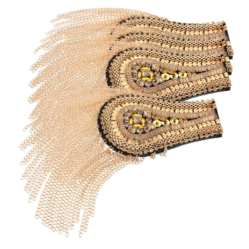 ARTSEWPLY 4 Stück Teiliges Metall Quasten Schulterepauletten für Damen Kostüm Accessoires mit Stabiler Verarbeitung Vielseitig Passend für Uniformen Schul und Freizeitkleidung ARTSEWPLY 4 Stück Teiliges Metall Quasten Schulterepauletten für Damen Kostüm Accessoires mit Stabiler Verarbeitung Vielseitig Passend für Uniformen Schul und Freizeitkleidung von ARTSEWPLY