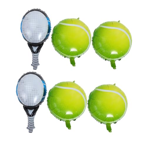 ARTSEWPLY 4 Stück Teiliges Tennis Party Deko mit Dunklen Tennisball Ballons und Großen Blauen Tennisschläger Folienballons Wiederverwendbar Einfache Befestigung für Tennis Geburtstag und ARTSEWPLY 4 Stück Teiliges Tennis Party Deko mit Dunklen Tennisball Ballons und Großen Blauen Tennisschläger Folienballons Wiederverwendbar Einfache Befestigung für Tennis Geburtstag und von ARTSEWPLY