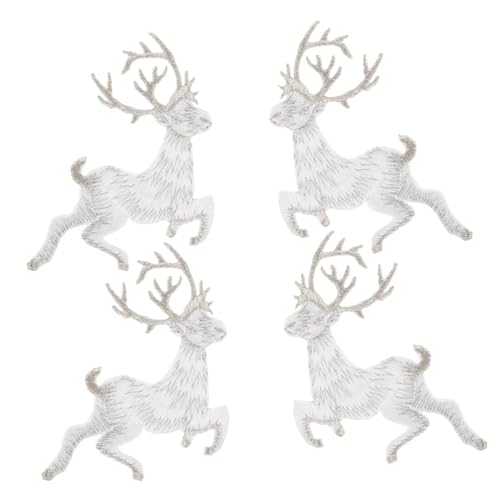 ARTSEWPLY 4 Stück Teiliges Weihnachts mit Gesticktem Hirschmotiv Selbstklebende Weihnachts Deko Patches für DIY Kleidung und Festliche Bastelarbeiten als für ARTSEWPLY 4 Stück Teiliges Weihnachts mit Gesticktem Hirschmotiv Selbstklebende Weihnachts Deko Patches für DIY Kleidung und Festliche Bastelarbeiten als für von ARTSEWPLY