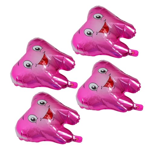 ARTSEWPLY 4 Stück Teiliges Zahnballon Große Cartoon Zähne Folienballons Shower Party Dekoration Langlebig Sicher Einfache Inflation für Geburtstagsfeiern und Besondere Anlässe von ARTSEWPLY