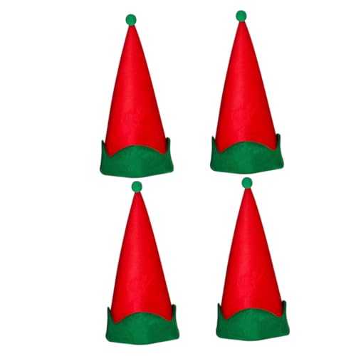 ARTSEWPLY 4 Stück Weihnachts Elfen Hüte Rot Leicht und Bequem Party Kopfbedeckung für Festliche Feiern Weihnachtsmütze Zubehör für Weihnachts und Neujahrsfeiern ARTSEWPLY 4 Stück Weihnachts Elfen Hüte Rot Leicht und Bequem Party Kopfbedeckung für Festliche Feiern Weihnachtsmütze Zubehör für Weihnachts und Neujahrsfeiern von ARTSEWPLY