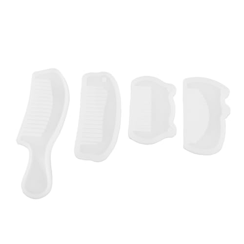 ARTSEWPLY 4 Teiliges Silikonformen Set Zum Basteln Formenzubehör Haarbürste Epoxid Styling Für Breite Kunstharzformen Kamm Durchscheinendes Werkzeug Set D Schmuck DIY Friseur von ARTSEWPLY
