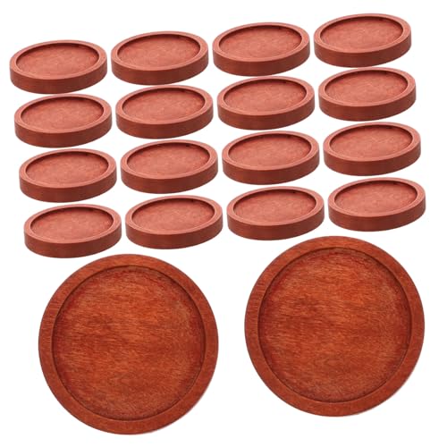 ARTSEWPLY 40 Stück Holzrundplatten Außendurchmesser Innendurchmesser Kaffee Farbton Schmuckbasis Bastelunterlage für DIY Anhänger Broschen Zubehör von ARTSEWPLY