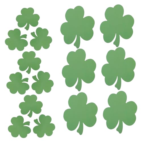 ARTSEWPLY 40 Stück Papier Klee Ausschnitte Dekoration für Klassenraum und Pinnwand Grüne für Patricks Day Klebepunkte zur Einfachen Anwendung von ARTSEWPLY