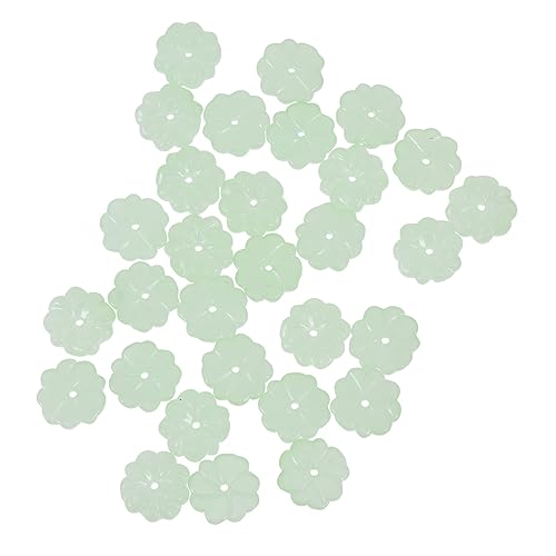ARTSEWPLY 40 Stück Teiliges Blütenblatt Glasperlen in Hellgrün Vielseitige DIY Perlen für Haarnadeln und Schmuckherstellung Realistische Lotusform für Kreative Bastelprojekte und von ARTSEWPLY