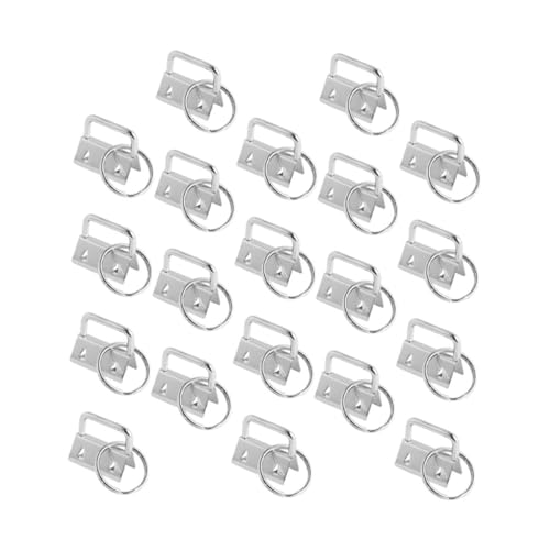 ARTSEWPLY 40 Stück Teiliges Eisenband Endklemmen in Silber Schlüsselanhänger Clips für Gürtel Handtaschen DIY Bastelverschluss für Armbänder und Taschen Rostfrei und Vielseitig Einsetzbar von ARTSEWPLY