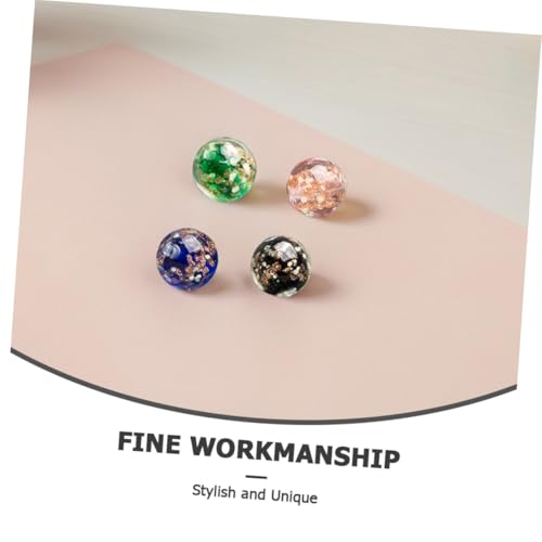 ARTSEWPLY 40 Stück Teiliges Leuchtende Glasperlen für DIY Schmuckherstellung Bunte Runde Spacer Perlen Robustes Material zum Auffädeln von Armbändern Halsketten und Accessoires von ARTSEWPLY