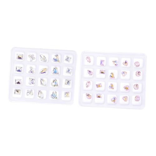ARTSEWPLY 40 Stück Teiliges Nagelstrass mit Flachen Funkelnden Nail Art Charms in Verschiedenen Formen für DIY Nail Art Bastelprojekte und Nageldesign Glitzernde Dekoration für Nägel und ARTSEWPLY 40 Stück Teiliges Nagelstrass mit Flachen Funkelnden Nail Art Charms in Verschiedenen Formen für DIY Nail Art Bastelprojekte und Nageldesign Glitzernde Dekoration für Nägel und von ARTSEWPLY