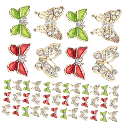 ARTSEWPLY 40 Stück Teiliges Schmetterling Nagel Schmuck Maniküre Dekorationen mit Glitzersteinen Kleine Nagel Charms für DIY Nail Art Geeignet für Zuhause und Nagelstudio Modische ARTSEWPLY 40 Stück Teiliges Schmetterling Nagel Schmuck Maniküre Dekorationen mit Glitzersteinen Kleine Nagel Charms für DIY Nail Art Geeignet für Zuhause und Nagelstudio Modische von ARTSEWPLY