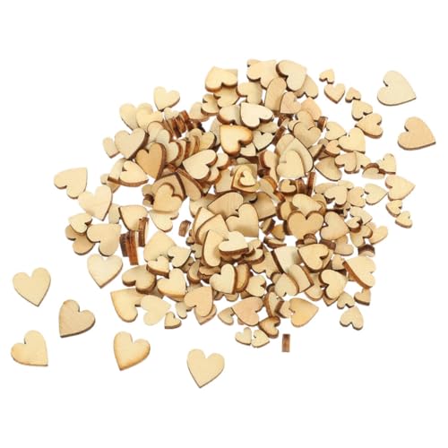 ARTSEWPLY 400 Stück Mini Holzherzen zum Basteln Natürliche Kleine Holzherz Deko für DIY Projekte Tischdeko Hochzeit Liebevolle Herzverzierungen Unbehandelte Holzdekoration von ARTSEWPLY
