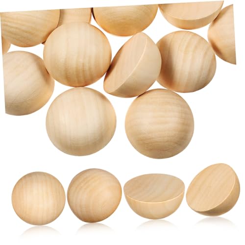 ARTSEWPLY 40Stücke Halbkugel Holzperlen Unbehandelte Runde Holzperlen für Bastelprojekte Glatte Oberfläche Vielseitig Einsetzbar für Schmuckherstellung und Dekoration ARTSEWPLY 40Stücke Halbkugel Holzperlen Unbehandelte Runde Holzperlen für Bastelprojekte Glatte Oberfläche Vielseitig Einsetzbar für Schmuckherstellung und Dekoration von ARTSEWPLY