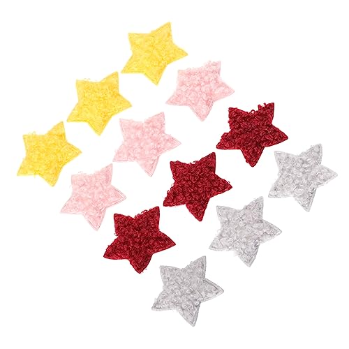 ARTSEWPLY 40Stücke Künstliche Sterne Patches Fleece Fünfzackige Sternformen für Kleidung Taschen DIY Projekte und Haaraccessoires Farben Zufällig für Handarbeiten von ARTSEWPLY