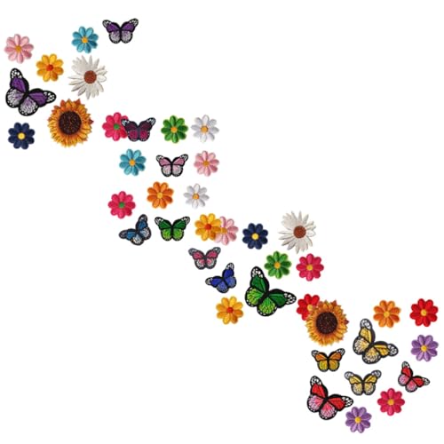 ARTSEWPLY 42 Stück Teiliges Bunte Bestickte Applikationen Schmetterling Blumen Patches zum Aufnähen Hautfreundlich Langlebig Vielseitig für Kleidung Rucksäcke und DIY Dekoration ARTSEWPLY 42 Stück Teiliges Bunte Bestickte Applikationen Schmetterling Blumen Patches zum Aufnähen Hautfreundlich Langlebig Vielseitig für Kleidung Rucksäcke und DIY Dekoration von ARTSEWPLY
