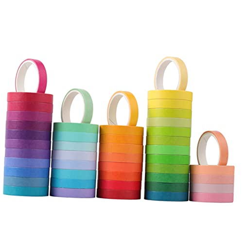 ARTSEWPLY 48 Rollen Washi Tape Bunte DIY Klebebänder für Scrapbooking und Kreative Projekte Vielseitig Einsetzbar für Handbücher und Tagebücher von ARTSEWPLY