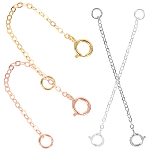 ARTSEWPLY 4Stücke Kettenverlängerung für Schmuckherstellung Halsketten Extender und Armbandverlängerung DIY Zubehör für Schmuckgestaltung von ARTSEWPLY