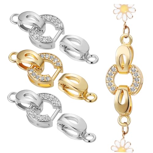 ARTSEWPLY 4Stücke Schmuckverschlüsse Halsketten Armbandverschluss Einfache Handhabung für DIY Schmuckherstellung Elegantes Design ARTSEWPLY 4Stücke Schmuckverschlüsse Halsketten Armbandverschluss Einfache Handhabung für DIY Schmuckherstellung Elegantes Design von ARTSEWPLY