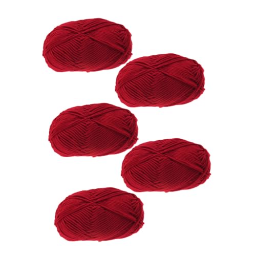 ARTSEWPLY 5 Rollen Baumwollgarn zum Häkeln und Stricken Dickes Weiches DIY Garn für Kleidung Schals Mützen Kindersachen Robustes Baumwolle Garn Vielseitig für Handarbeiten und Accessoires von ARTSEWPLY