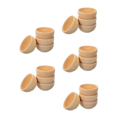 ARTSEWPLY 5 Sätze Teiliges Diy Holzschalen Set Für Bastelarbeiten Unvollendete Holzspielzeuge Für Kreative Projekte Für Miniatur Dekorationen Und Handwerksanwendungen 4 Stück * 5 von ARTSEWPLY
