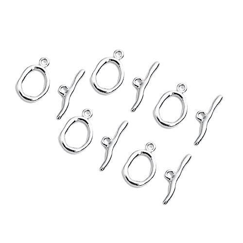 ARTSEWPLY 5 Satz Teiliges DIY Schmuckverschluss für Halskette und Armband Abnorme Ot Bügel Kupfer mit Silberbeschichtung für Schmuckherstellung und Kreative Bastelprojekte von ARTSEWPLY