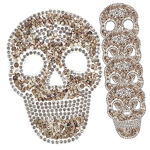 ARTSEWPLY 5 Stück Bestickte Schädel Patches mit Strass zum Aufbügeln und Nähen Transparente Graue Klebeflicken für Kleidung Taschen Schuhe DIY Reparatur und Dekoration ARTSEWPLY 5 Stück Bestickte Schädel Patches mit Strass zum Aufbügeln und Nähen Transparente Graue Klebeflicken für Kleidung Taschen Schuhe DIY Reparatur und Dekoration von ARTSEWPLY