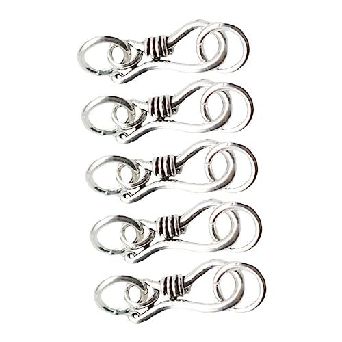 ARTSEWPLY 5 Stück Sterling Silber S Verschluss Schmuckverschluss Klein für DIY Schmuckherstellung Armband Halskette Basteln Silber Schmuckzubehör von ARTSEWPLY
