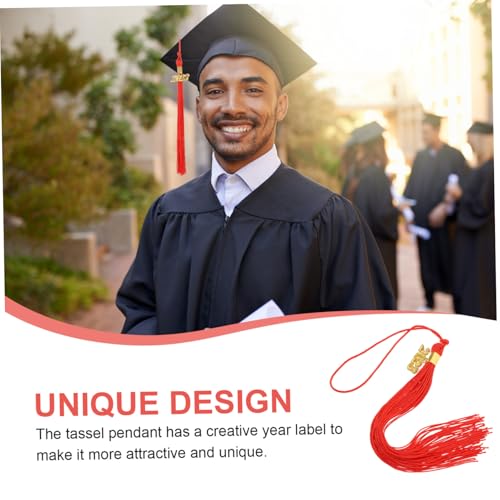 ARTSEWPLY 5 Stück Teiliges Handgefertigte Quasten für Doktorhüte Rote Abschlusskappen anhänger aus Langlebigem Polyester und Legierung Dekorative Abschlussfeier accessoires für Graduierte ARTSEWPLY 5 Stück Teiliges Handgefertigte Quasten für Doktorhüte Rote Abschlusskappen anhänger aus Langlebigem Polyester und Legierung Dekorative Abschlussfeier accessoires für Graduierte von ARTSEWPLY