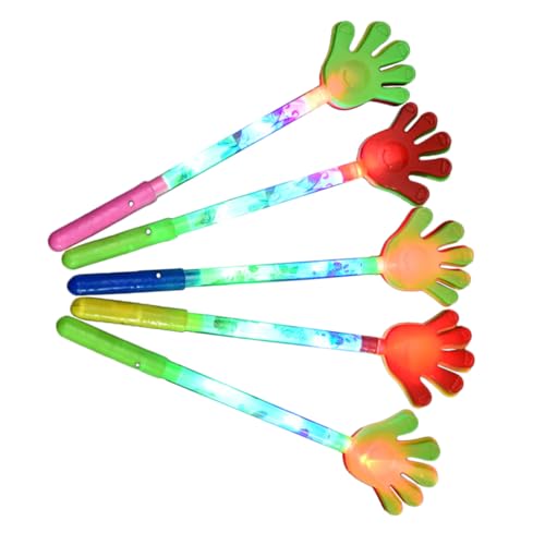 ARTSEWPLY 5 Stück Teiliges Leuchtende Handklatscher Praktische Konzert Requisiten Five Finger Handklatschen aus Umweltfreundlichem Plastik für Sportveranstaltungen Geburtstagsfeiern von ARTSEWPLY