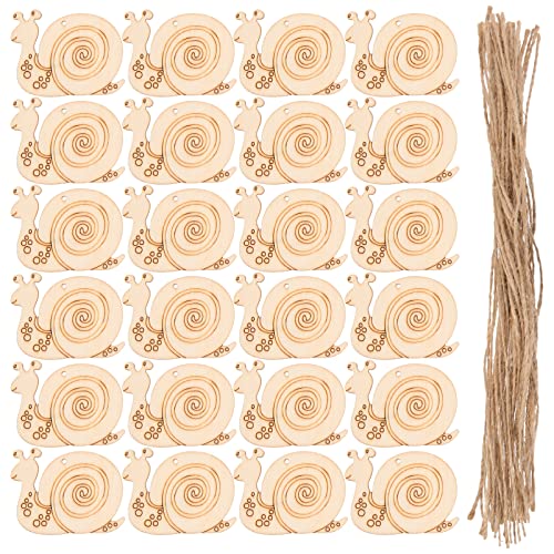 ARTSEWPLY 50 Sätze Schneckenform Holzscheiben DIY Malen für Unvollendete Holzscheiben Natürlichem Material für Kreative Bastelprojekte und Dekoration Zuhause von ARTSEWPLY