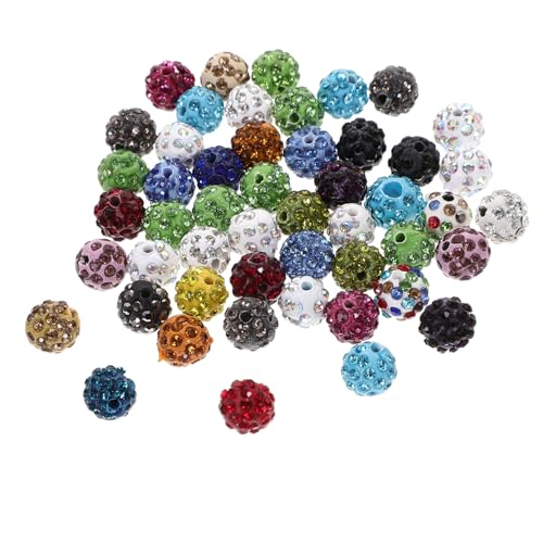 ARTSEWPLY 50 Stück Ab Strass Spacer Perlen für Schmuckherstellung Leichte Polymer Clay Shamballa Kugeln Bunte Lose Perlen für Armbänder Halsketten DIY Handwerk und Dekoration ARTSEWPLY 50 Stück Ab Strass Spacer Perlen für Schmuckherstellung Leichte Polymer Clay Shamballa Kugeln Bunte Lose Perlen für Armbänder Halsketten DIY Handwerk und Dekoration von ARTSEWPLY