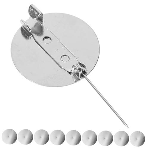 ARTSEWPLY 50 Stück Broschennadeln Basteln Zubehör Broschenbasis Runde Cabochon Trays DIY Anstecknadeln für Abzeichen und Corsage Schmuckherstellung von ARTSEWPLY