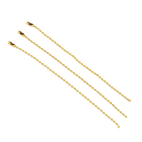 ARTSEWPLY 50 Stück Bunte Bead Chain Kugelkette Bedruckte Dekorationskette aus Eisen Goldfarbene Anhängerkette für Schmuckherstellung und DIY Bastelelemente von ARTSEWPLY