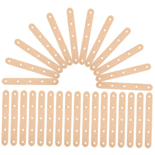ARTSEWPLY 50 Stück DIY Holz Craft Sticks mit Löchern Natürliche Farbe für Kreative Bastelprojekte und Splinterfrei für Schule Geburtstagsfeiern und Gruppenaktivitäten von ARTSEWPLY