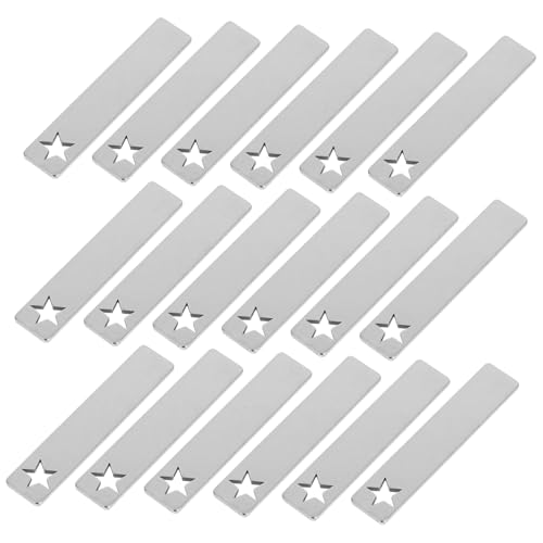 ARTSEWPLY 50 Stück Edelstahl Gravurplatten Rechteckige Blanko Metall Anhänger für Schmuckherstellung DIY Namensschilder Haustiermarken Langlebige Polierte Metallanhänger für Kreative von ARTSEWPLY