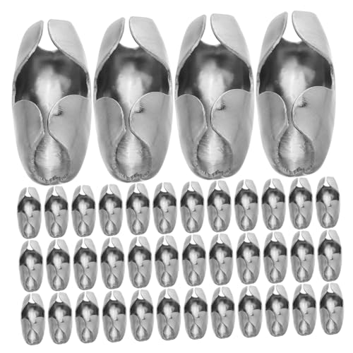 ARTSEWPLY 50 Stück Edelstahl Kugelkette Verbinder Clips Metall Verschluss für Halsketten Armbänder DIY Schmuckzubehör Langlebig Robust Vielseitig Einsetzbar von ARTSEWPLY