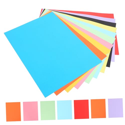 ARTSEWPLY 50 Stück Farbiger Karton buntes Druckerpapier farbiges Bastelpapier Papierfliegerpapier Buntes Karton farbiges Druckpapier farbiges Plakat Pastelldruckerpapier 200g Papier von ARTSEWPLY